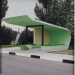 Nicolas Grospierre (b. 1975), Bus Stop No. 9, from the series Lithuanian Bus Stops (diptych), 2004
