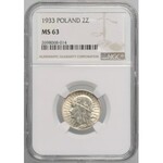 II Rzeczpospolita 2 złote 1933 Polonia NGC MS63