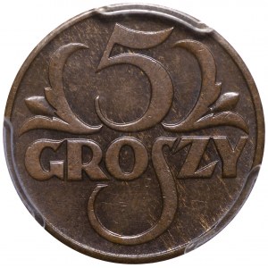 II Rzeczpospolita 5 groszy 1935 NGC MS62 BN