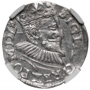 Zygmunt III Waza trojak 1595 Wschowa NGC MS62