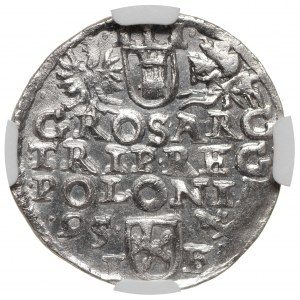 Zygmunt III Waza trojak 1595 Wschowa NGC MS62