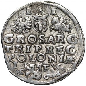 Zygmunt III Waza trojak 1596 Lublin leżąca 6