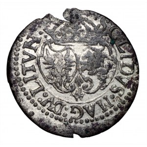Zygmunt III Waza, Szeląg 1617 Wilno - wygięte tarcze rzadkość