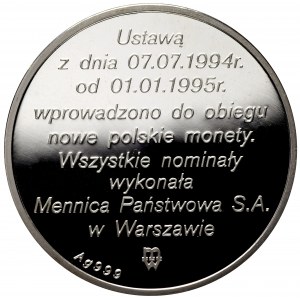 Polska III Rzeczpospolita Medal 1994 Złotogrosz 