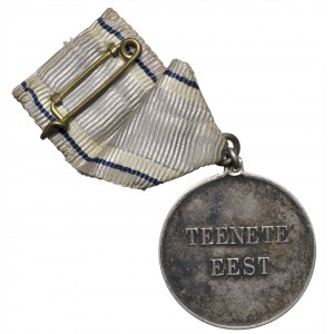 Estonia, (1923-1937) Srebrny Medal za zasługi w pożarnictwie. Roman Tavast.