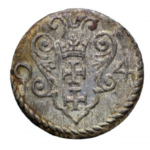 Zygmunt III Waza, denar 1594 Gdańsk, R2