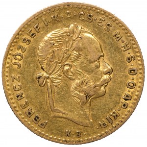 Austro-Węgry 10 franków 4 forinty 1883 KB, rzadkie