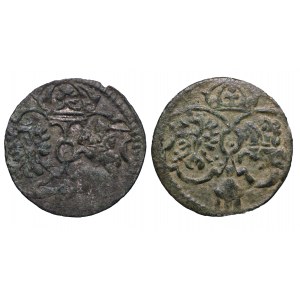 Zygmunt III Waza, zestaw 2 denarów łobżenickich