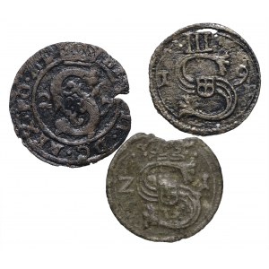 Zygmunt III Waza, zestaw 3 monet poznańskich
