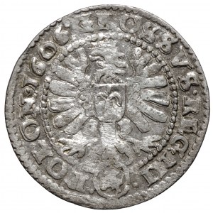 Zygmunt III Waza, grosz 1606, Kraków, bez obwódki, R2
