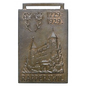 II Rzeczpospolita plakieta na 700 lat miasta Rapperswil 1929