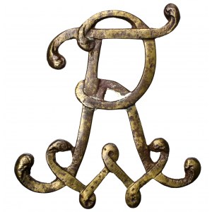 Prusy monogram emblemat na ładownicę XIX wiek