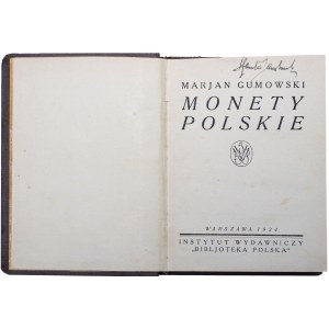 ,,Monety Polskie Marian Gumowski, Warszawa, 1924
