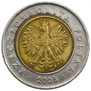 III RP, destrukt 5 złotych 2008