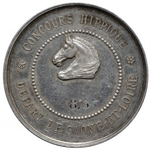 Francja Medal Wyścigi Konne 1873