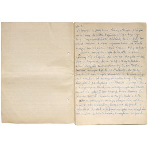 II Wojna Światowa rękopis- szlak bojowy żołnierza 32 PP w Modlinie
