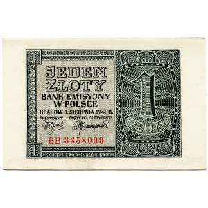 Polska Generalna Gubernia 1 złoty 1.08.1941 seria BB 