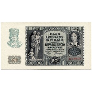 Generalna Gubernia 20 złotych 1.03.1940 seria G