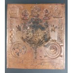 Copper plaque, Tibetan Astrological Amulet, 19th/20th century.