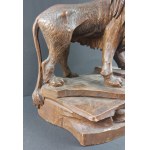 Calamaio in legno, Leone, prima metà del XX secolo.