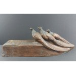 Friedrich Gornik, calamaio Art Nouveau con fagiani