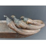 Friedrich Gornik, calamaio Art Nouveau con fagiani