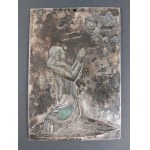 Votive plate, T. Klimaszewski, Warsaw, 12-gauge silver, circa 1820.