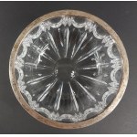 Schale aus Kristall, eingefasst in Sterlingsilber