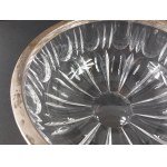 Schale aus Kristall, eingefasst in Sterlingsilber