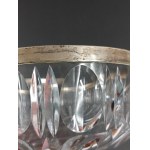 Schale aus Kristall, eingefasst in Sterlingsilber