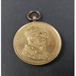 Commemorative medal, coronation 1861 Wilhelm I, gilt bronze