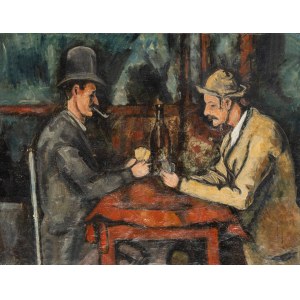 Paul Cézanne (1839-1906), Grający w karty, kopia I poł. XX w.