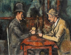 Paul Cézanne (1839-1906), Grający w karty, kopia I poł. XX w.