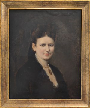 Tadeusz Ajdukiewicz (1852-1916), Portret damy z medalionem, ok. 1880