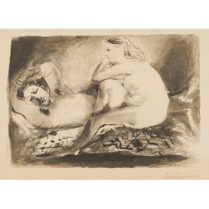 Pablo Picasso (1881-1973), Siedzący akt kobiecy i śpiący mężczyzna, 1967