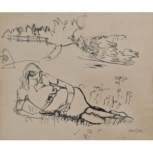 Henry Hayden (1883-1970), Josette reading, 1947