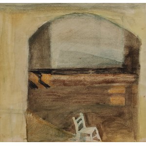 Piotr Potworowski (1898-1962), Room with one chair, ca. 1950