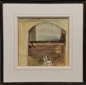 Piotr Potworowski (1898-1962), Pokój z jednym krzesłem, ok. 1950