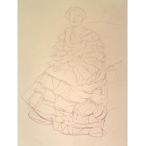 Gustav Klimt (1862-1918), Siedząca dama, 1912