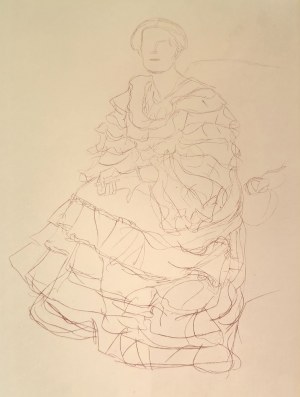 Gustav Klimt (1862-1918), Siedząca dama, 1912