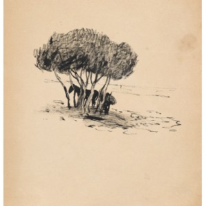 Ludwik MACIĄG (1920-2007), Pferde unter den Bäumen