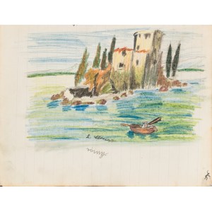 Ludwik MACIĄG (1920-2007), Landscape with a castle