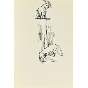 Ludwik MACIĄG (1920-2007), The goat and the fox