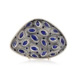 designed by Elżbieta PIWEK-BIAŁOBORSKA (1922 - 1989), platter from a snack set, pattern no. 461, Zakłady Fajansu "Włocławek"