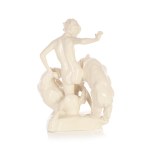 Figurine "Woman fighting two bears"