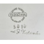 by Elżbieta PIWEK-BIAŁOBORSKA (1922 - 1989), Patera from a suit for cakes, pattern no. 186, Zakłady Fajansu "Włocławek"