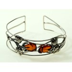 Bracelet with amber Roses, author's product (175)