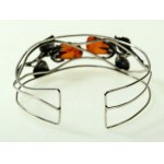 Bracelet with amber Roses, author's product (175)