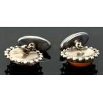 Cufflinks with amber, Danuta Kobielska (185)