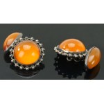 Cufflinks with amber, Danuta Kobielska (185)
